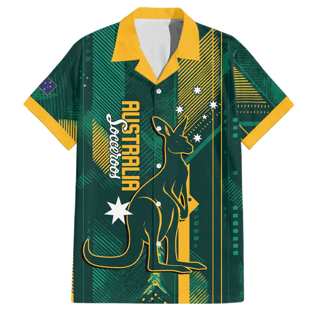 Australia Socceroos 2026 Custom Family Matching Summer Maxi Dress and Hawaiian Shirt Go Aussie Kangaroo National Color