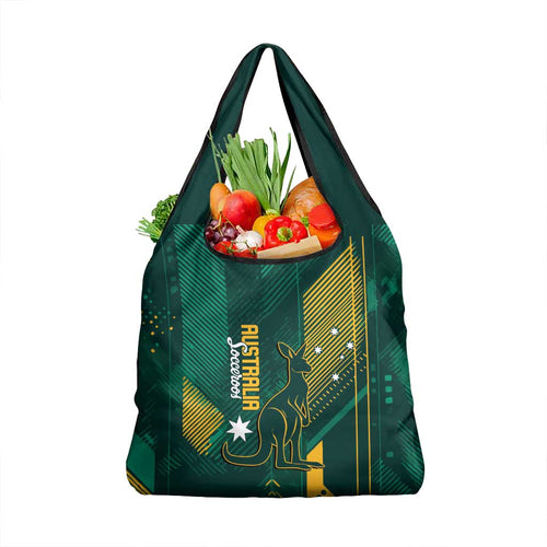 Australia Socceroos 2026 Custom Grocery Bag Go Aussie Kangaroo National Color
