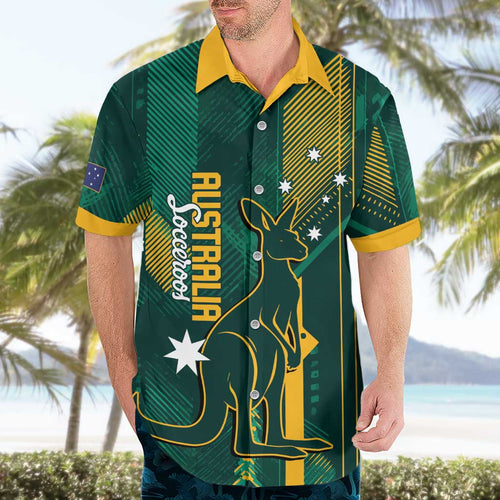 Australia Socceroos 2026 Custom Hawaiian Shirt Go Aussie Kangaroo National Color