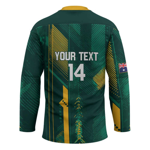 Australia Socceroos 2026 Custom Hockey Jersey Go Aussie Kangaroo National Color