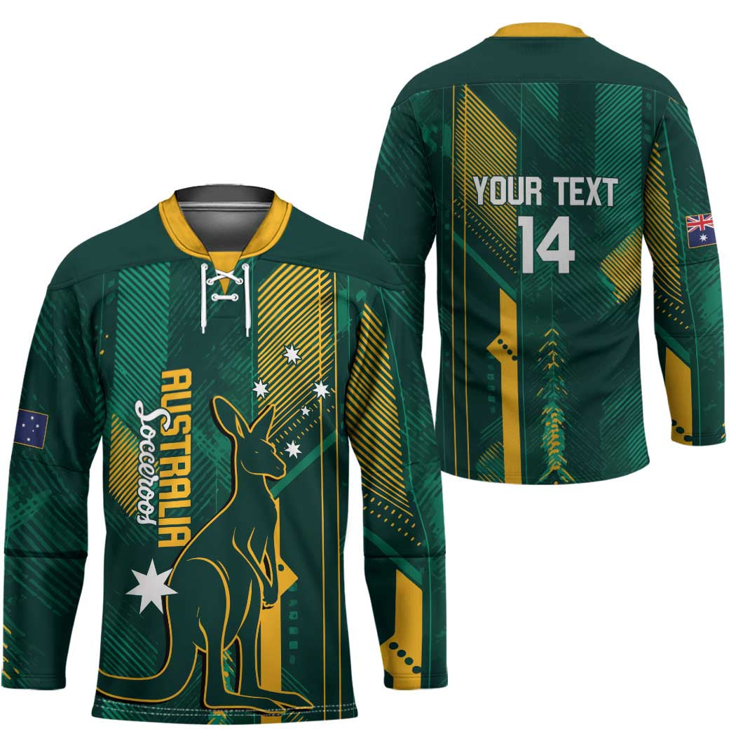 Australia Socceroos 2026 Custom Hockey Jersey Go Aussie Kangaroo National Color