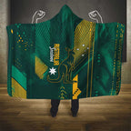 Australia Socceroos 2026 Custom Hooded Blanket Go Aussie Kangaroo National Color