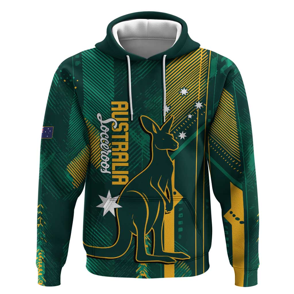 Australia Socceroos 2026 Custom Hoodie Go Aussie Kangaroo National Color