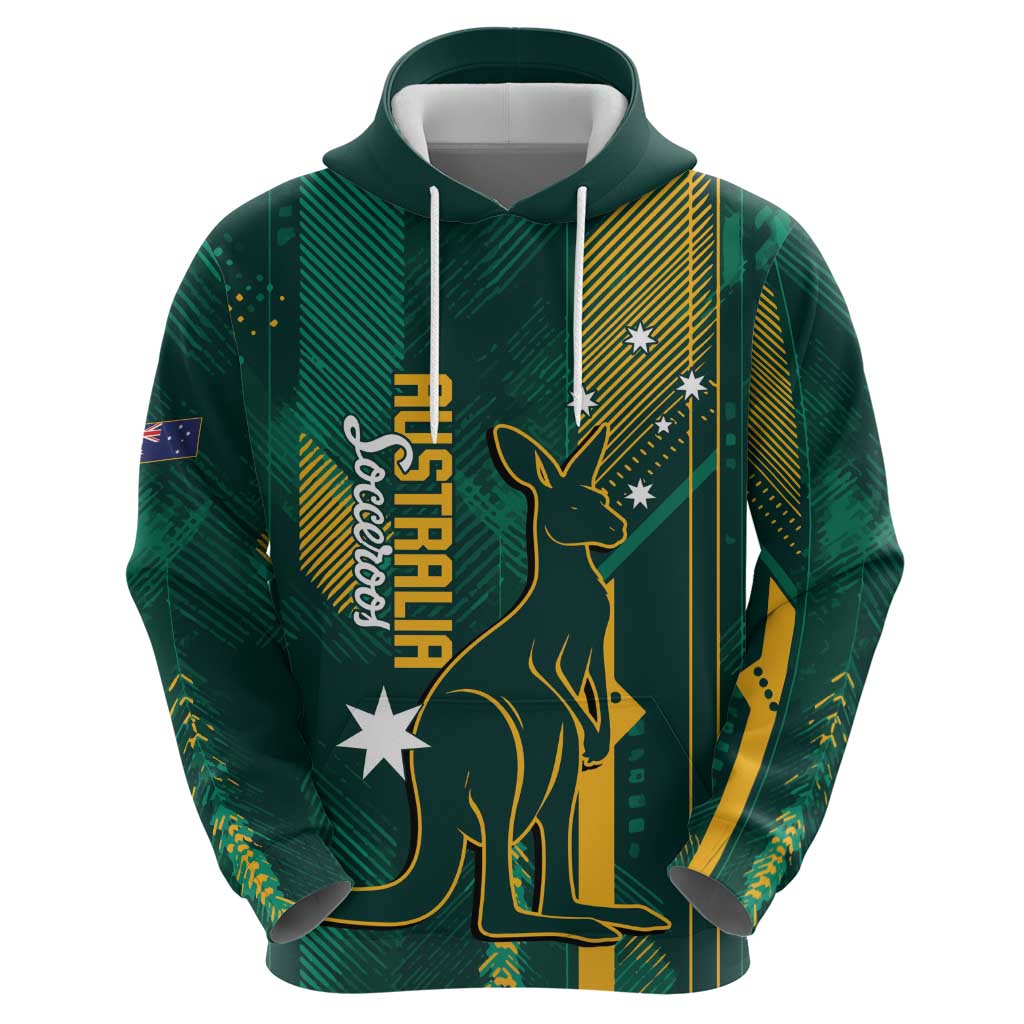 Australia Socceroos 2026 Custom Hoodie Go Aussie Kangaroo National Color