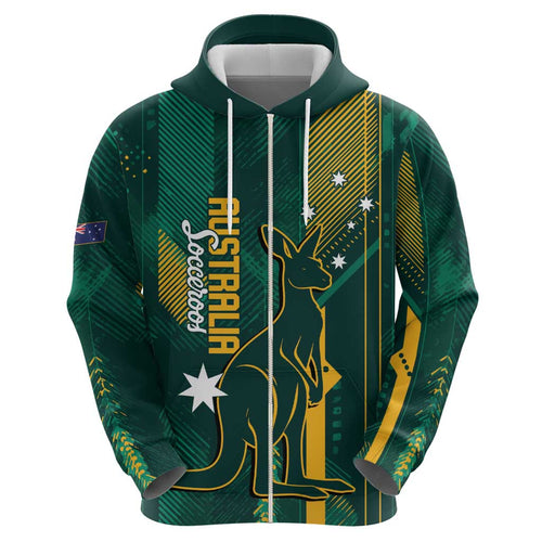 Australia Socceroos 2026 Custom Hoodie Go Aussie Kangaroo National Color