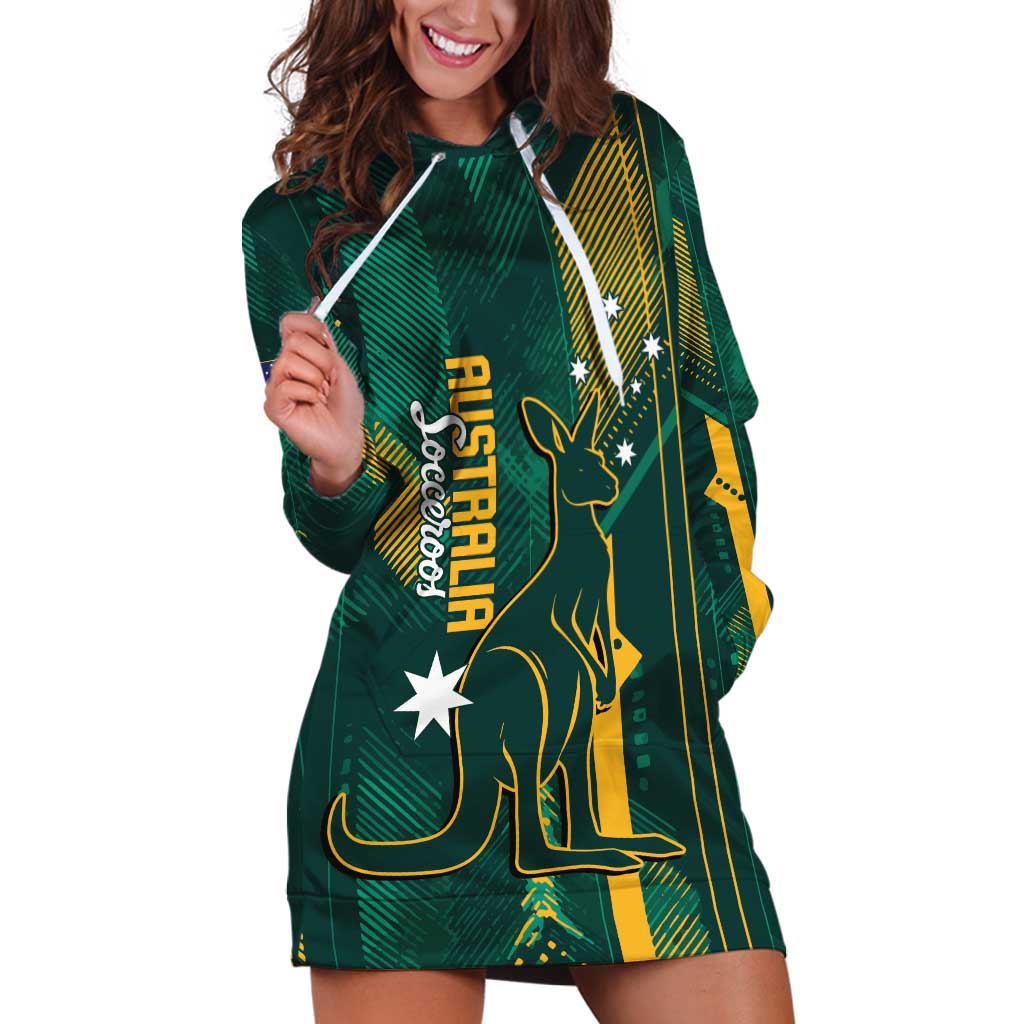 Australia Socceroos 2026 Custom Hoodie Dress Go Aussie Kangaroo National Color