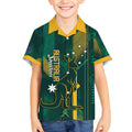 Australia Socceroos 2026 Custom Kid Hawaiian Shirt Go Aussie Kangaroo National Color