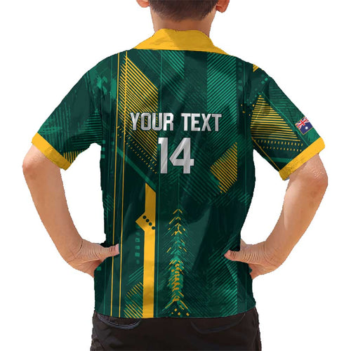 Australia Socceroos 2026 Custom Kid Hawaiian Shirt Go Aussie Kangaroo National Color
