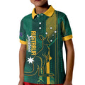 Australia Socceroos 2026 Custom Kid Polo Shirt Go Aussie Kangaroo National Color