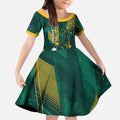 Australia Socceroos 2026 Custom Kid Short Sleeve Dress Go Aussie Kangaroo National Color