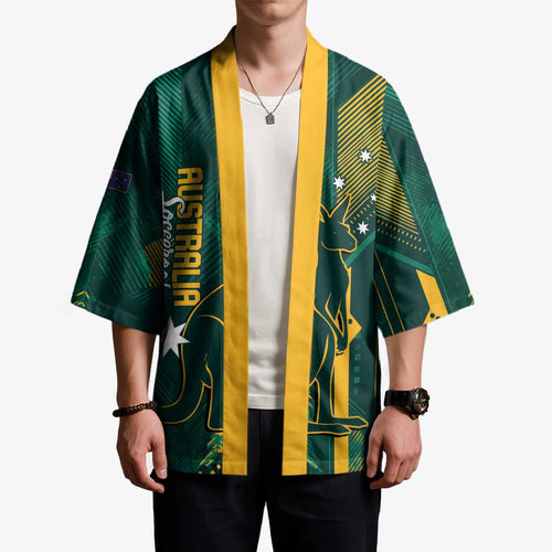 Australia Socceroos 2026 Custom Kimono Go Aussie Kangaroo National Color