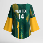 Australia Socceroos 2026 Custom Kimono Sleeve Blouse Go Aussie Kangaroo National Color