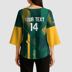 Australia Socceroos 2026 Custom Kimono Sleeve Blouse Go Aussie Kangaroo National Color