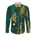 Australia Socceroos 2026 Custom Long Sleeve Button Shirt Go Aussie Kangaroo National Color