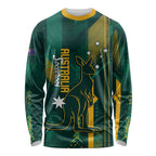 Australia Socceroos 2026 Custom Long Sleeve Shirt Go Aussie Kangaroo National Color