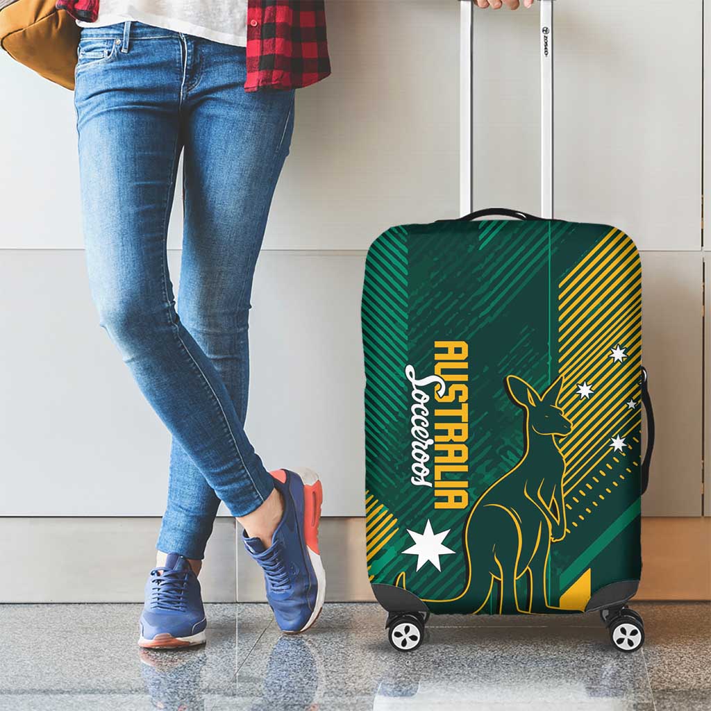 Australia Socceroos 2026 Custom Luggage Cover Go Aussie Kangaroo National Color