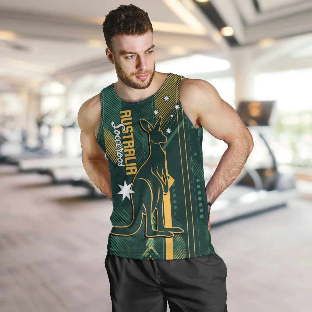 Australia Socceroos 2026 Custom Men Tank Top Go Aussie Kangaroo National Color