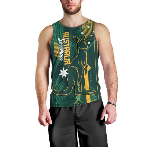 Australia Socceroos 2026 Custom Men Tank Top Go Aussie Kangaroo National Color