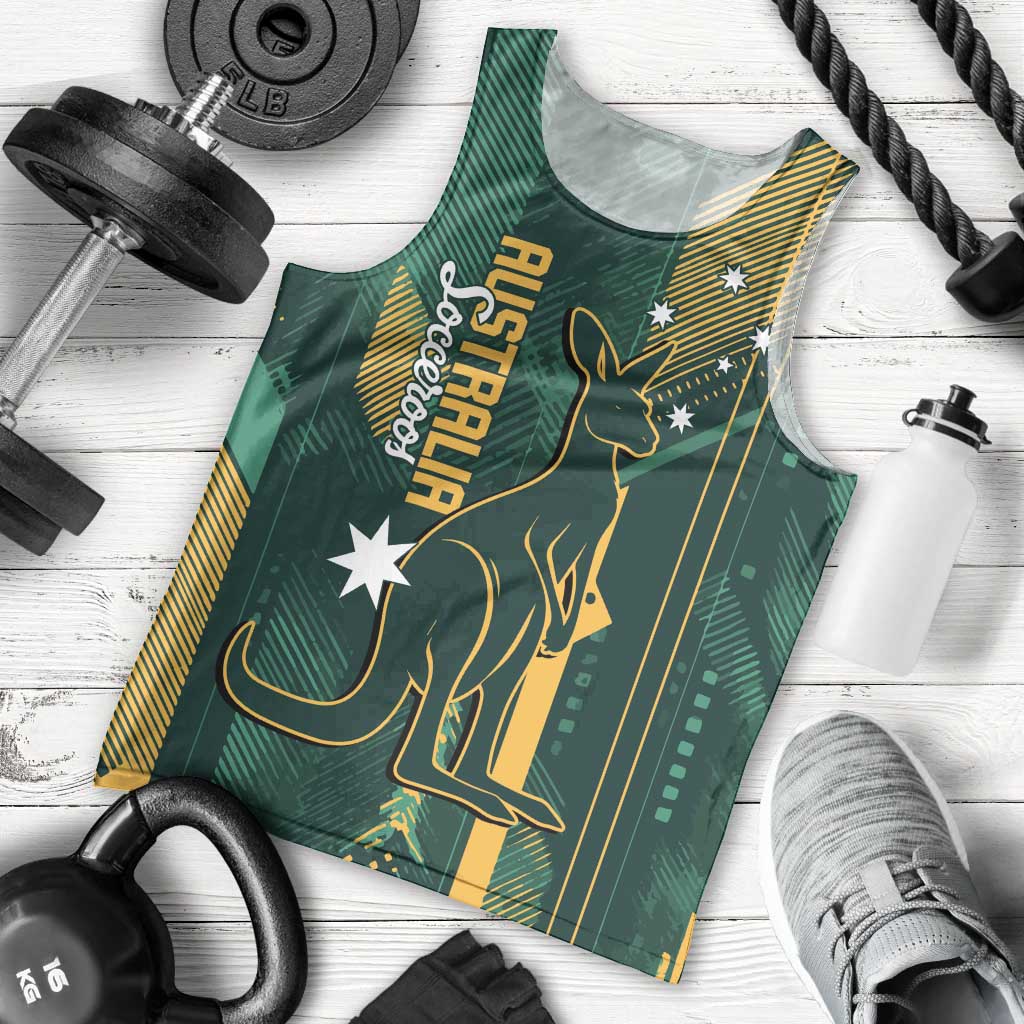 Australia Socceroos 2026 Custom Men Tank Top Go Aussie Kangaroo National Color