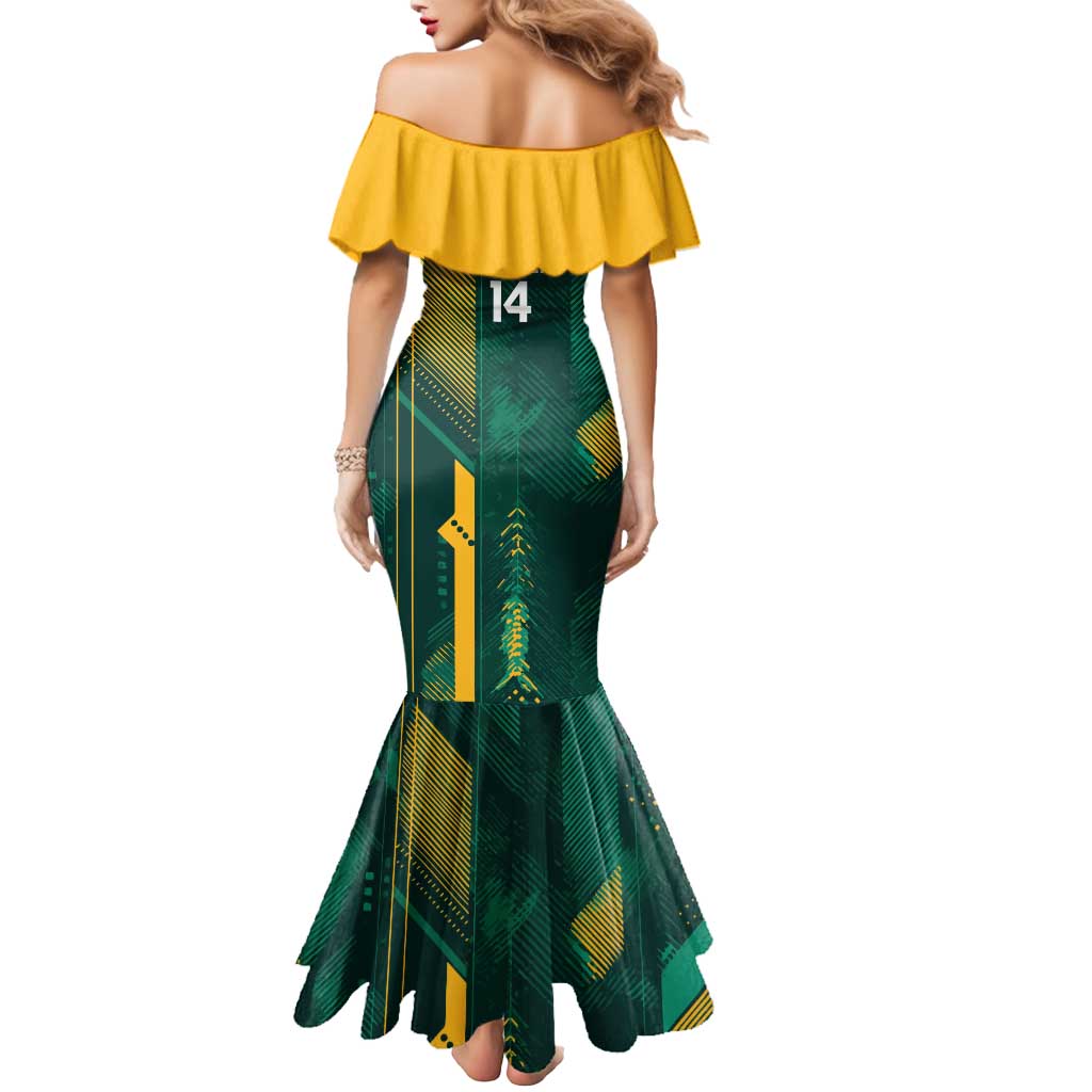 Australia Socceroos 2026 Custom Mermaid Dress Go Aussie Kangaroo National Color