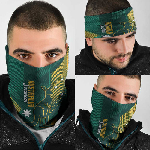 Australia Socceroos 2026 Custom Neck Gaiter Go Aussie Kangaroo National Color