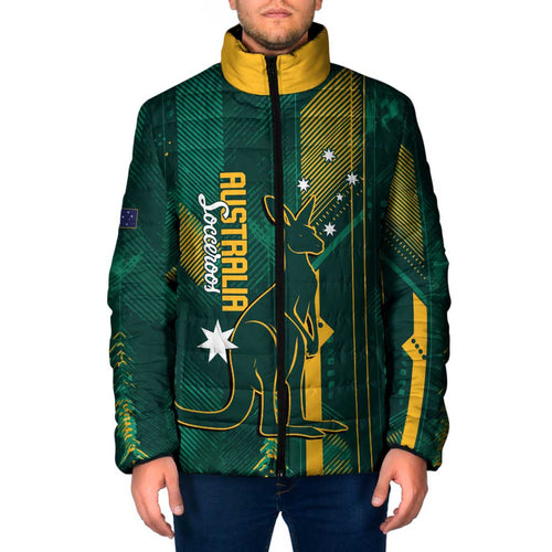 Australia Socceroos 2026 Custom Padded Jacket Go Aussie Kangaroo National Color