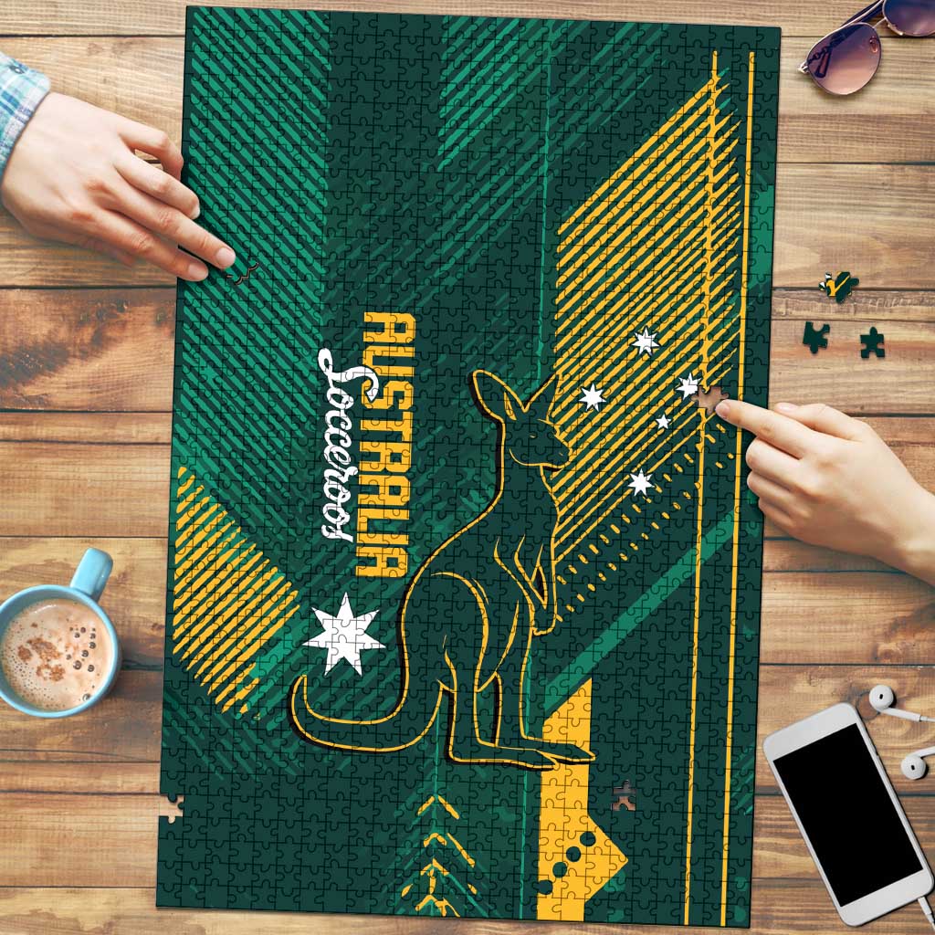 Australia Socceroos 2026 Custom Puzzle Go Aussie Kangaroo National Color