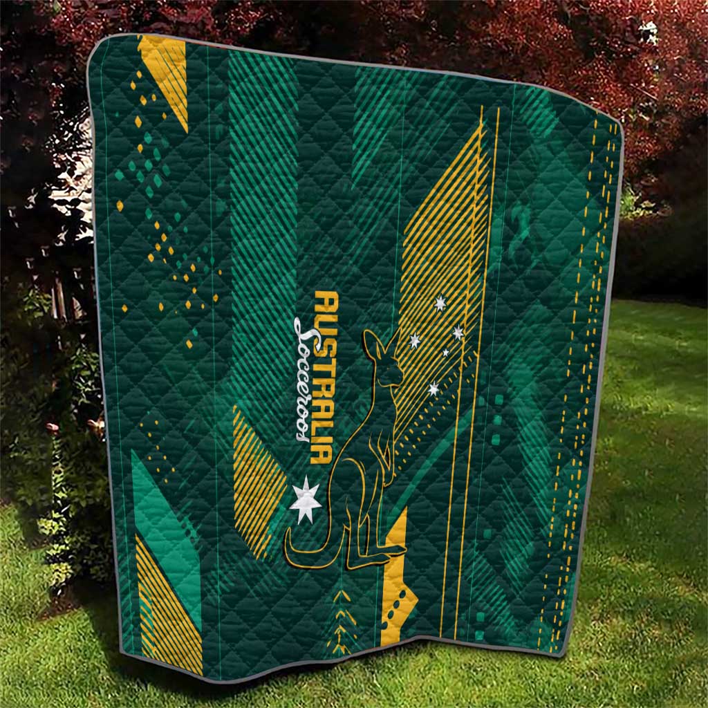 Australia Socceroos 2026 Custom Quilt Go Aussie Kangaroo National Color