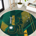 Australia Socceroos 2026 Custom Round Carpet Go Aussie Kangaroo National Color
