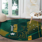Australia Socceroos 2026 Custom Round Carpet Go Aussie Kangaroo National Color
