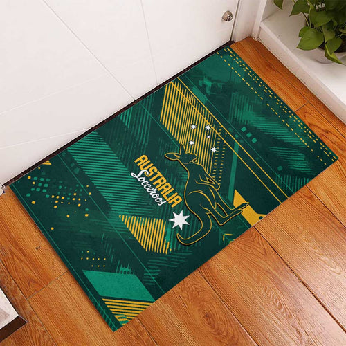 Australia Socceroos 2026 Custom Rubber Doormat Go Aussie Kangaroo National Color