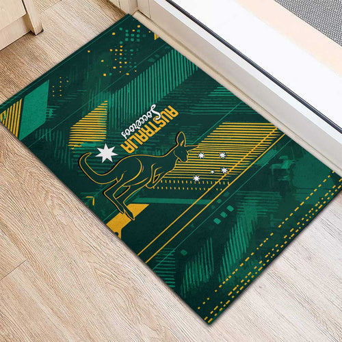 Australia Socceroos 2026 Custom Rubber Doormat Go Aussie Kangaroo National Color