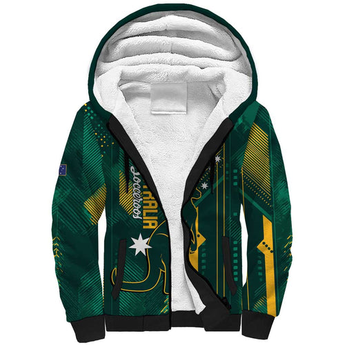 Australia Socceroos 2026 Custom Sherpa Hoodie Go Aussie Kangaroo National Color