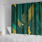 Australia Socceroos 2026 Custom Shower Curtain Go Aussie Kangaroo National Color