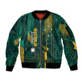 Australia Socceroos 2026 Custom Sleeve Zip Bomber Jacket Go Aussie Kangaroo National Color