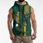 Australia Socceroos 2026 Custom Sleeveless Hoodie Go Aussie Kangaroo National Color