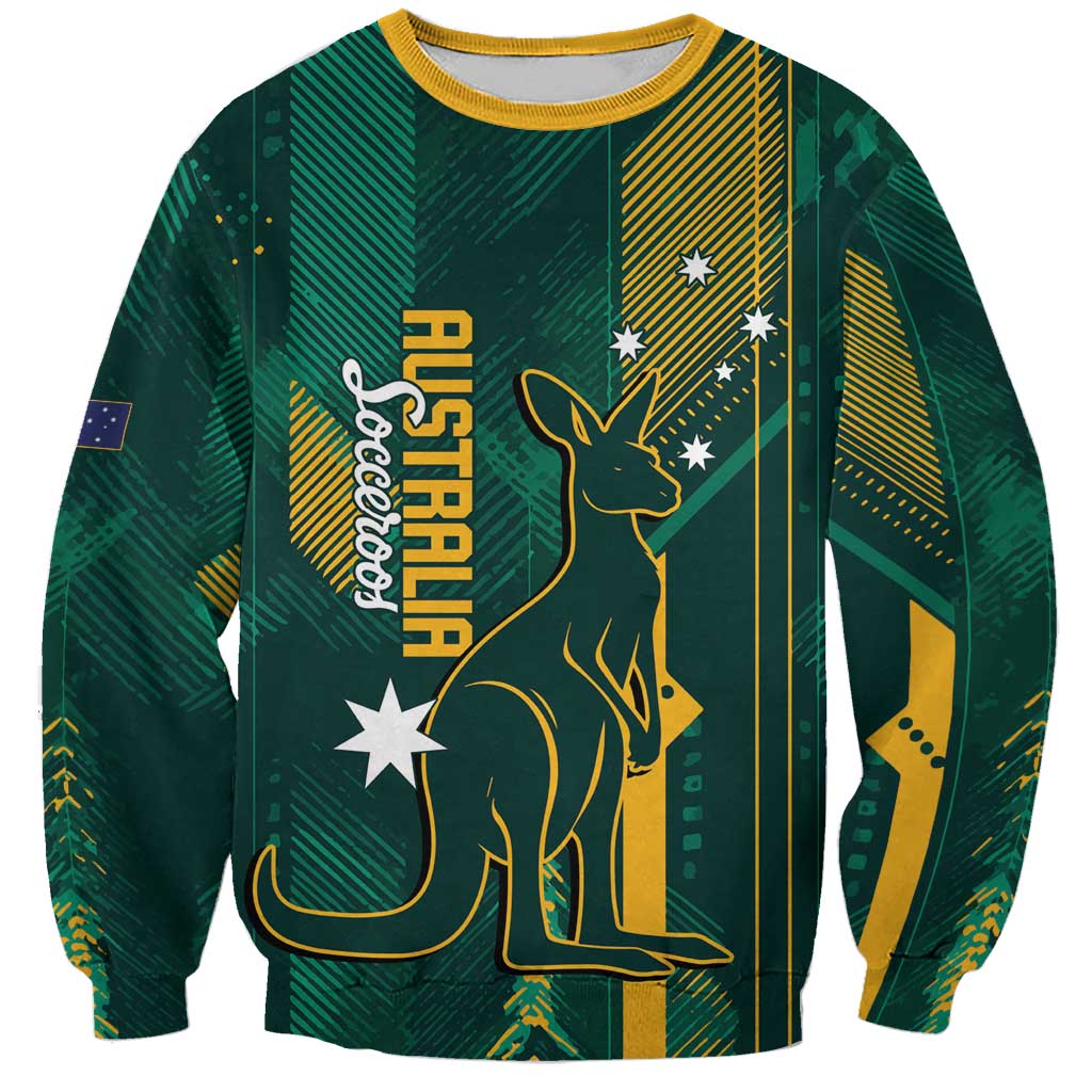 Australia Socceroos 2026 Custom Sweatshirt Go Aussie Kangaroo National Color