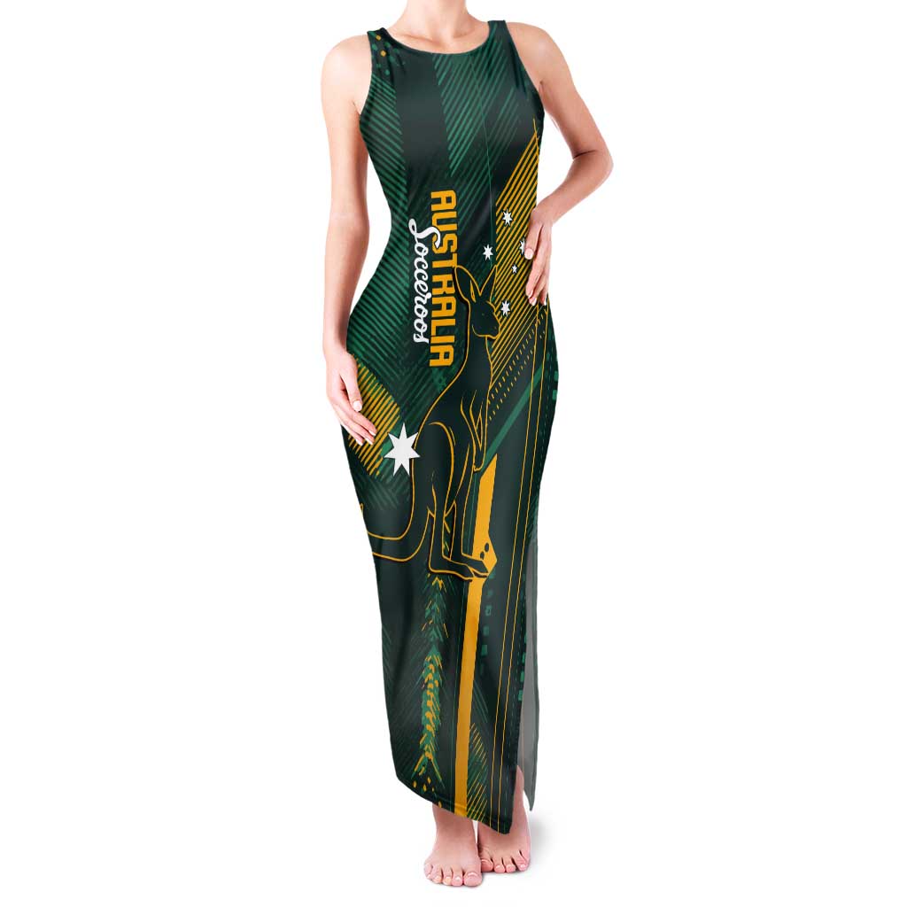 Australia Socceroos 2026 Custom Tank Maxi Dress Go Aussie Kangaroo National Color