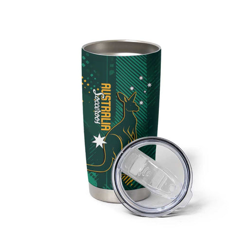 Australia Socceroos 2026 Custom Tumbler Cup Go Aussie Kangaroo National Color