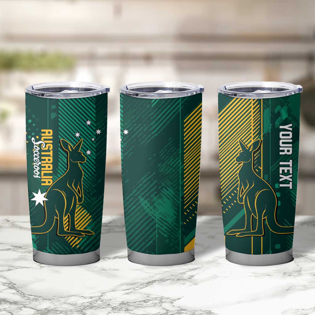 Australia Socceroos 2026 Custom Tumbler Cup Go Aussie Kangaroo National Color