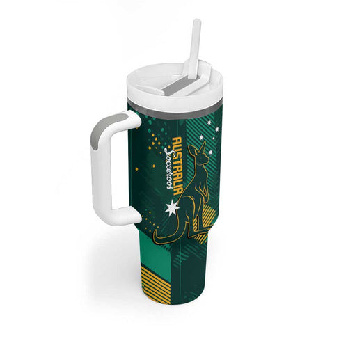 Australia Socceroos 2026 Custom Tumbler With Handle Go Aussie Kangaroo National Color