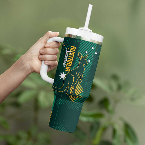Australia Socceroos 2026 Custom Tumbler With Handle Go Aussie Kangaroo National Color
