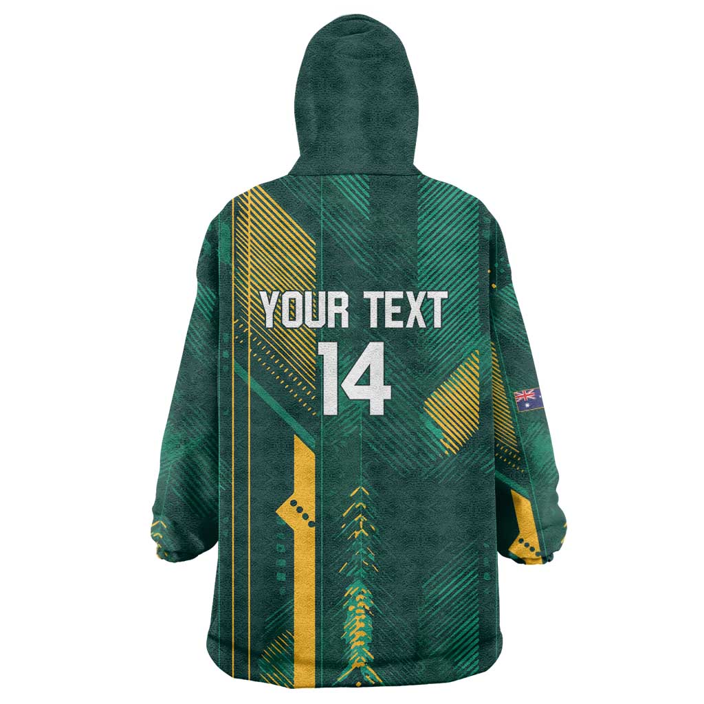 Australia Socceroos 2026 Custom Wearable Blanket Hoodie Go Aussie Kangaroo National Color