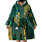 Australia Socceroos 2026 Custom Wearable Blanket Hoodie Go Aussie Kangaroo National Color