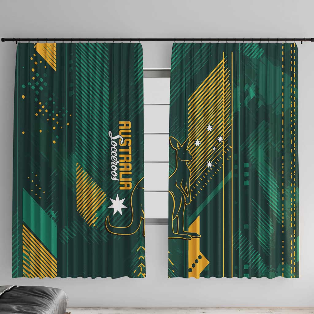Australia Socceroos 2026 Custom Window Curtain Go Aussie Kangaroo National Color
