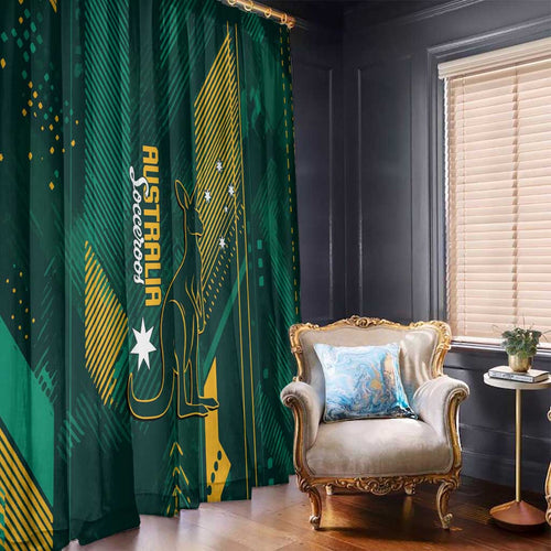 Australia Socceroos 2026 Custom Window Curtain Go Aussie Kangaroo National Color