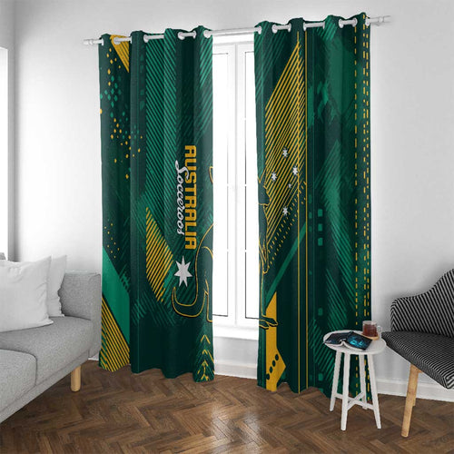Australia Socceroos 2026 Custom Window Curtain Go Aussie Kangaroo National Color