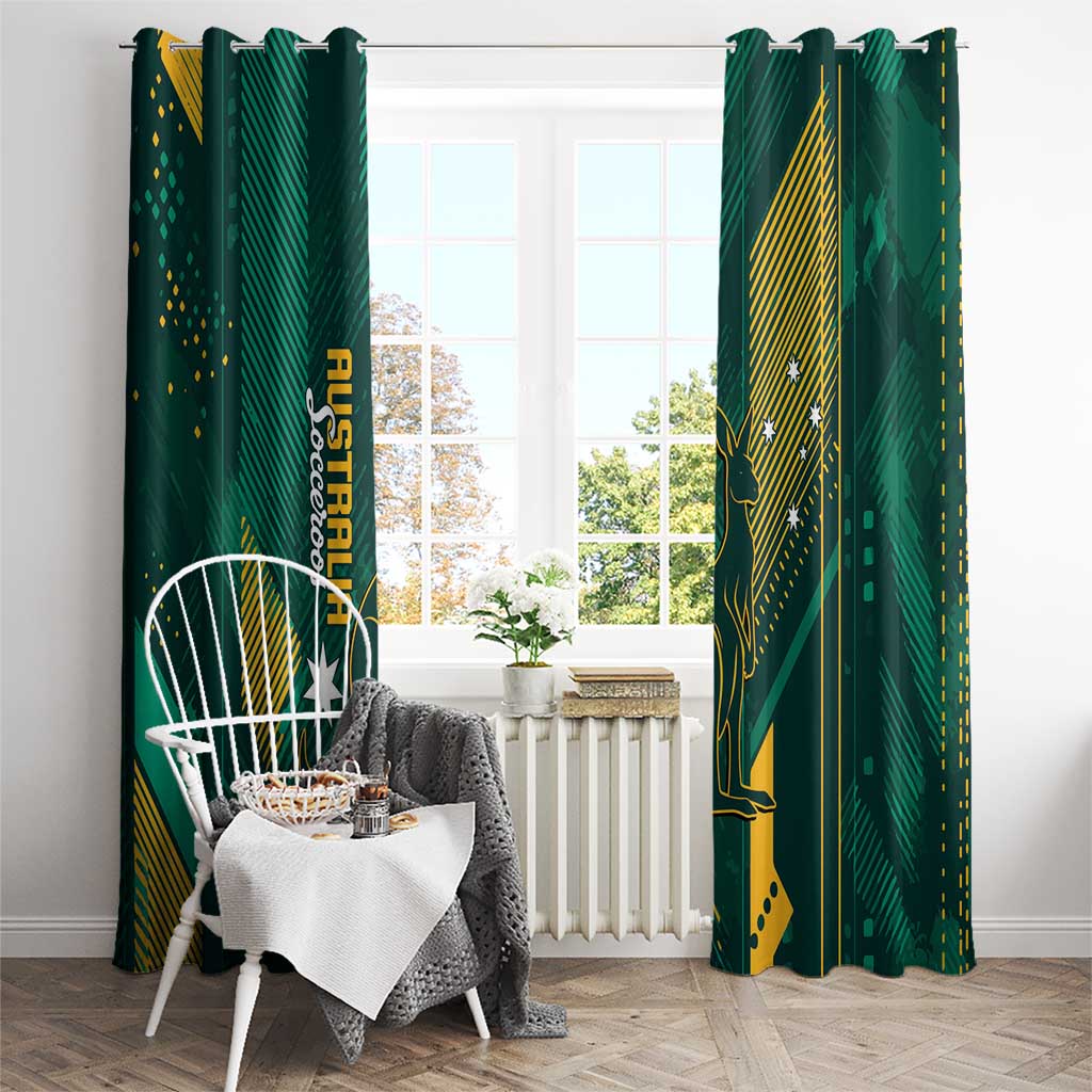 Australia Socceroos 2026 Custom Window Curtain Go Aussie Kangaroo National Color