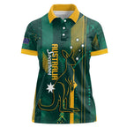Australia Socceroos 2026 Custom Women Polo Shirt Go Aussie Kangaroo National Color