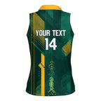 Australia Socceroos 2026 Custom Women Sleeveless Polo Shirt Go Aussie Kangaroo National Color